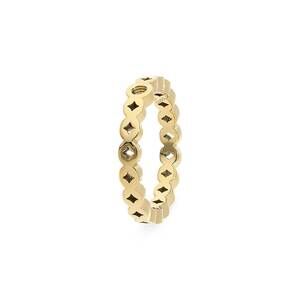 NEW QUDO women's basic melara ring in gold